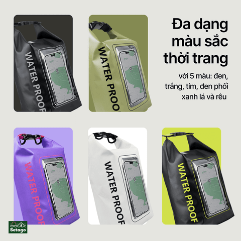 Túi chống nước AquaZip - quai chéo 2L/5L, nhỏ gọn, chống thấm