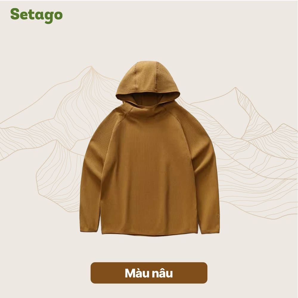 Áo hoodie chạy bộ Air Waffle Setago thoáng khí
