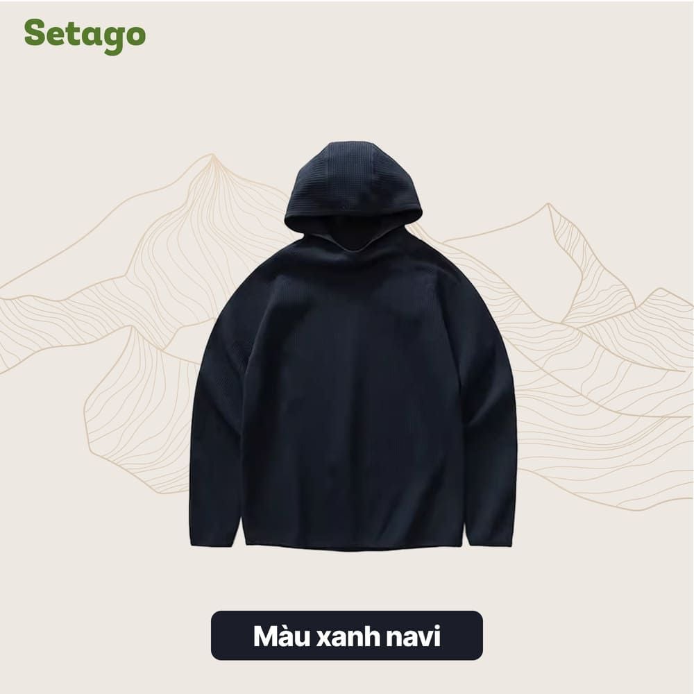 Áo hoodie chạy bộ Air Waffle Setago thoáng khí