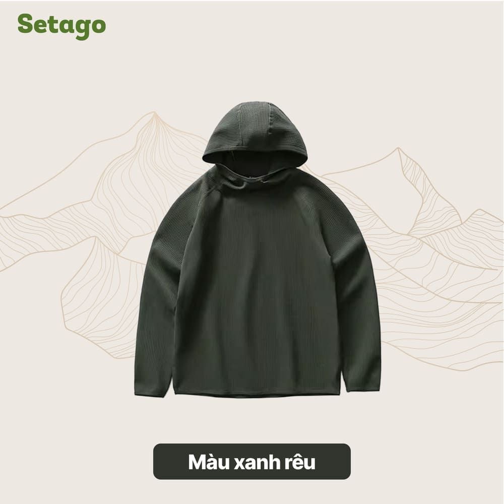 Áo hoodie chạy bộ Air Waffle Setago thoáng khí