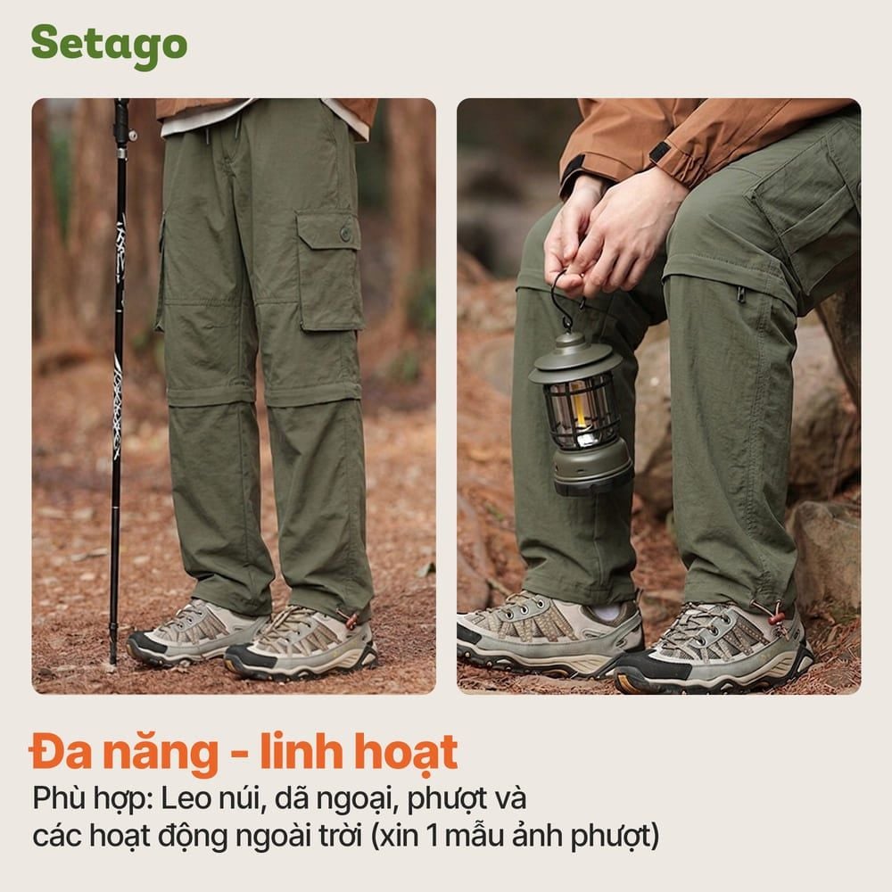 Quần dã ngoại, leo núi tháo ống 2 trong 1 Rebel đa năng, nhẹ thoáng, kháng nước, nhanh khô