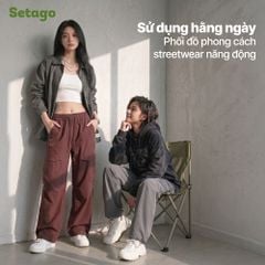 Quần dã ngoại ống cong Gemma vải gió kháng nước, nhẹ thoáng, thời trang