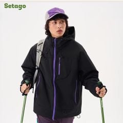 Áo khoác leo núi Nordic Pro – 2 lớp tách rời chống nước, cản gió & lót nỉ ô vuông
