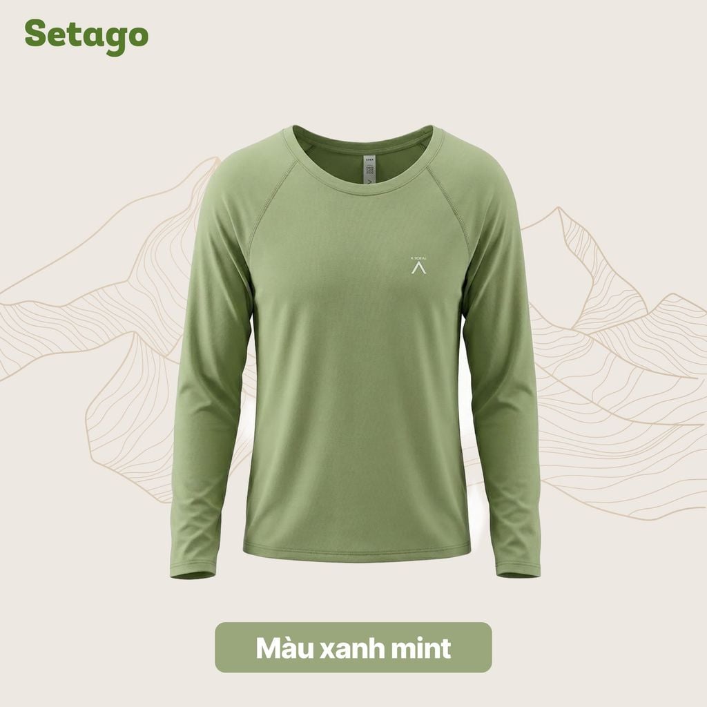 Áo dài tay nữ chạy bộ dã ngoại Motion co giãn, thoáng khí, thời trang