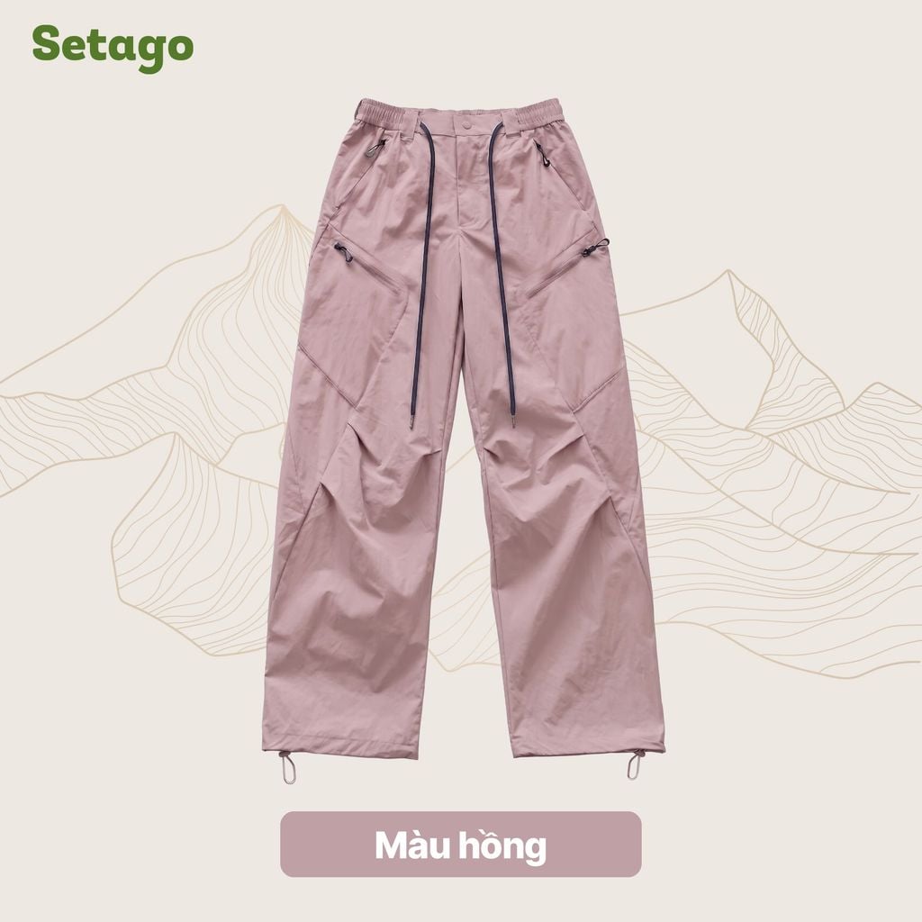 Quần dã ngoại ống cong Gemma vải gió kháng nước, nhẹ thoáng, thời trang