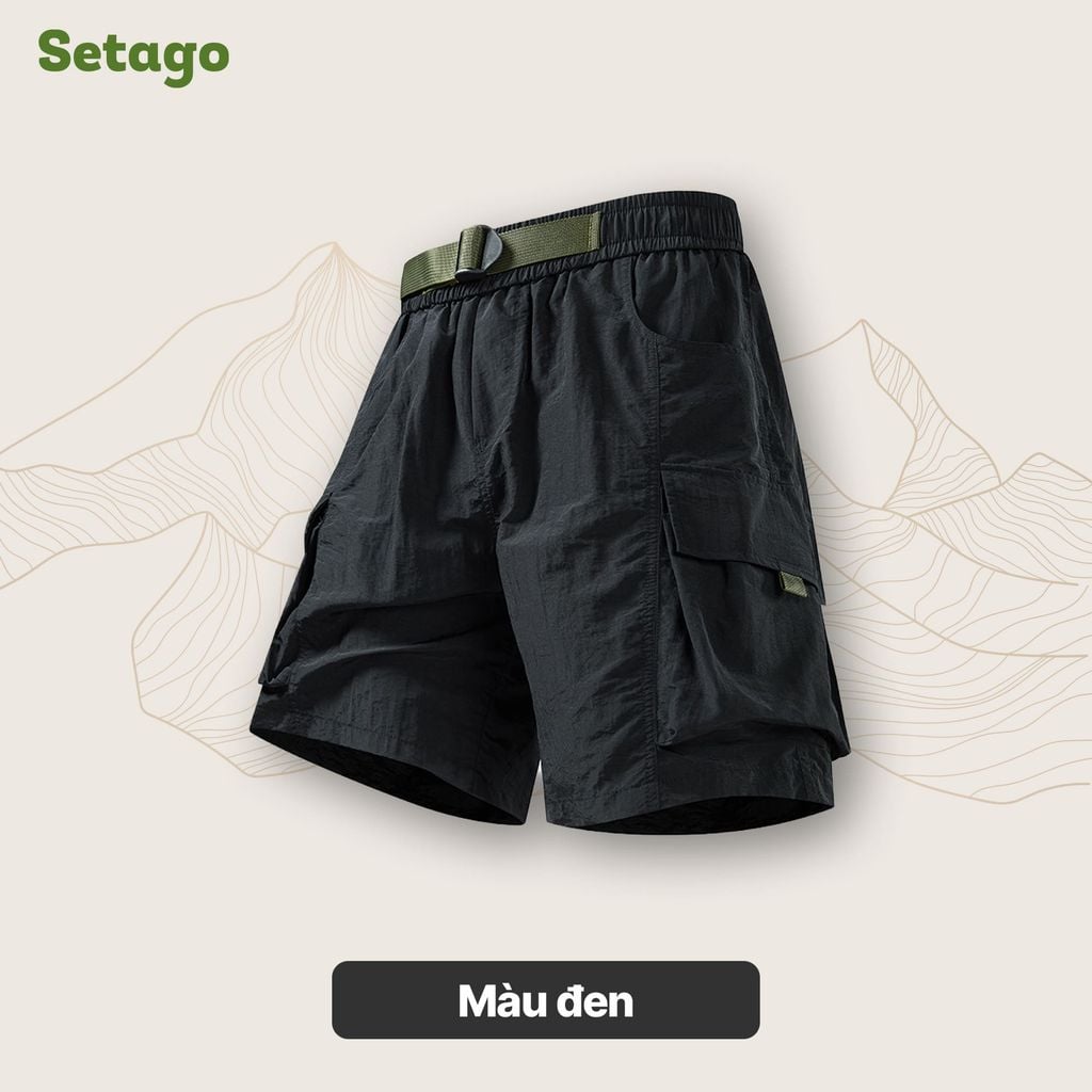 Quần short gió túi hộp unisex Nomad Cargo siêu nhẹ nhanh khô dã ngoại