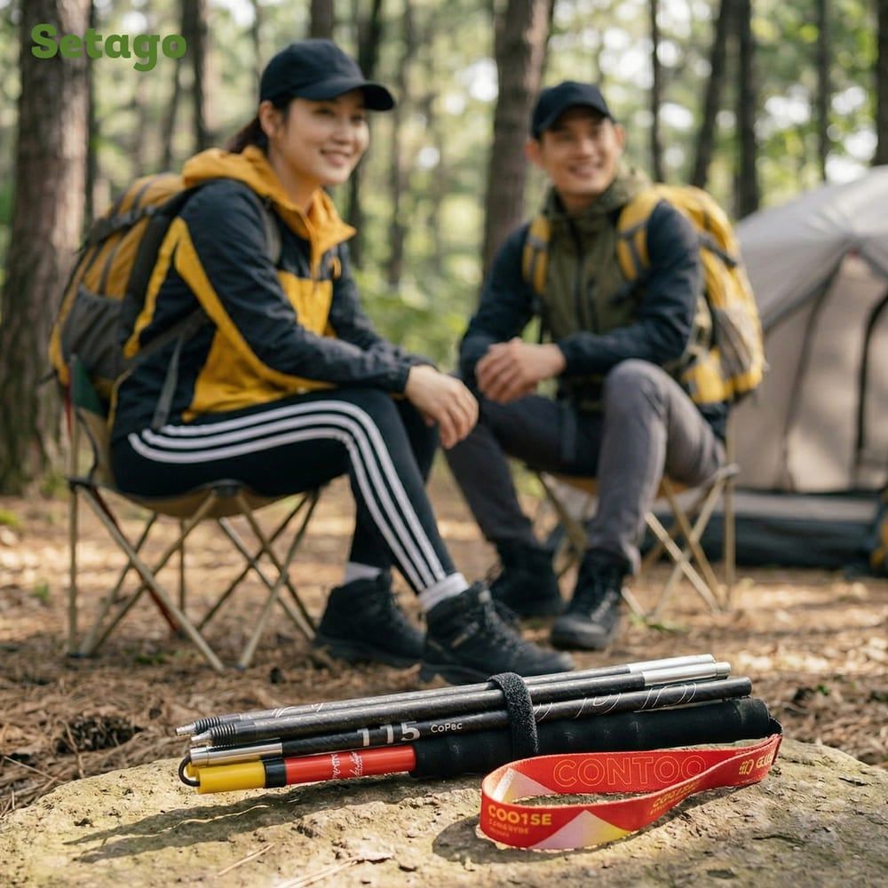 Gậy chạy trail Contoose T800 sợi carbon siêu nhẹ