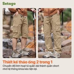 Quần dã ngoại, leo núi tháo ống 2 trong 1 Rebel đa năng, nhẹ thoáng, kháng nước, nhanh khô