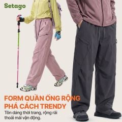 Quần dã ngoại ống cong Gemma vải gió kháng nước, nhẹ thoáng, thời trang