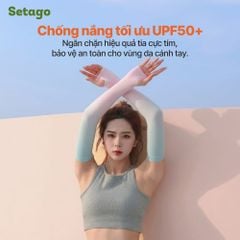 Găng tay chống nắng Ombre SPF 50+ chất vải lụa băng co giãn, mát lạnh, thấm hút nhanh khô