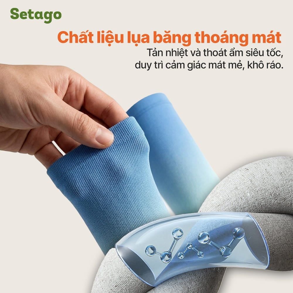 Găng tay chống nắng Ombre SPF 50+ chất vải lụa băng co giãn, mát lạnh, thấm hút nhanh khô