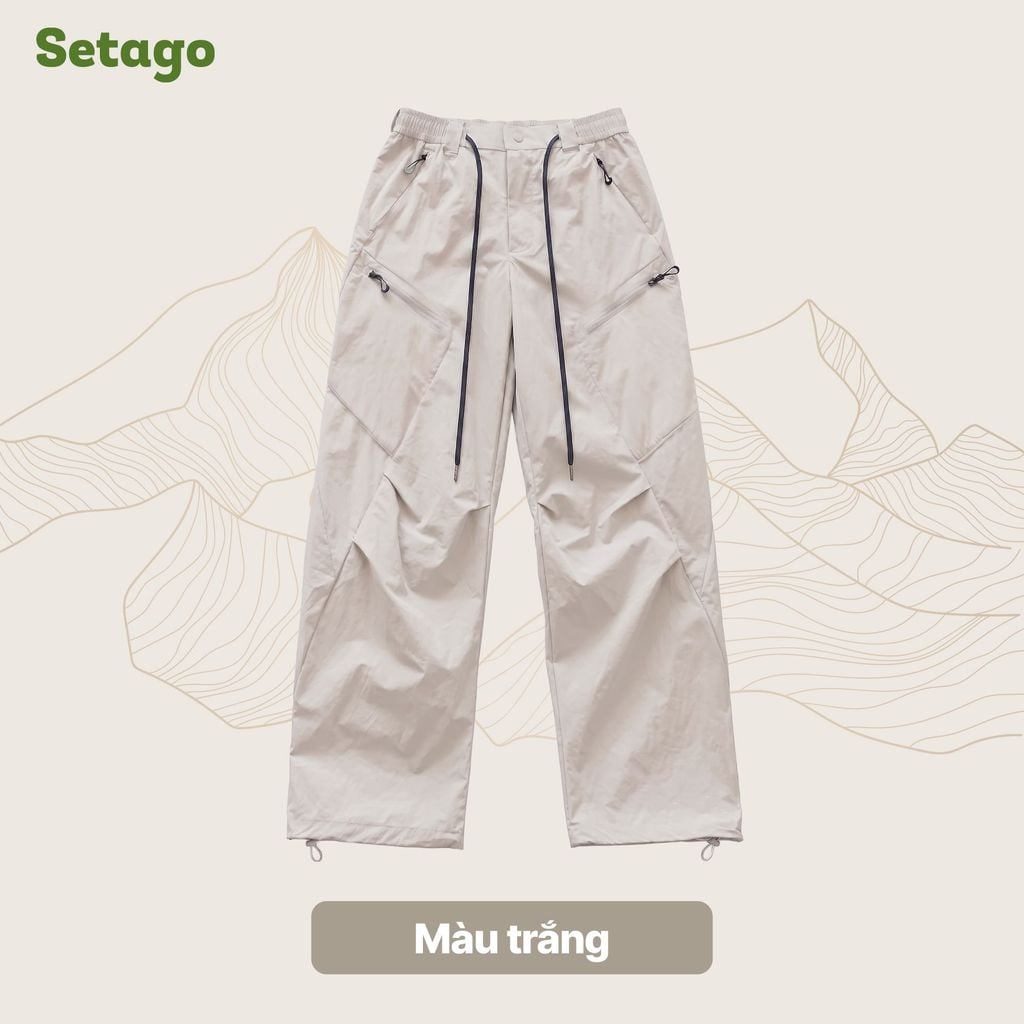 Quần dã ngoại ống cong Gemma vải gió kháng nước, nhẹ thoáng, thời trang