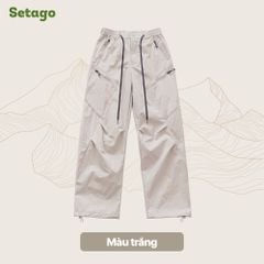 Quần dã ngoại ống cong Gemma vải gió kháng nước, nhẹ thoáng, thời trang