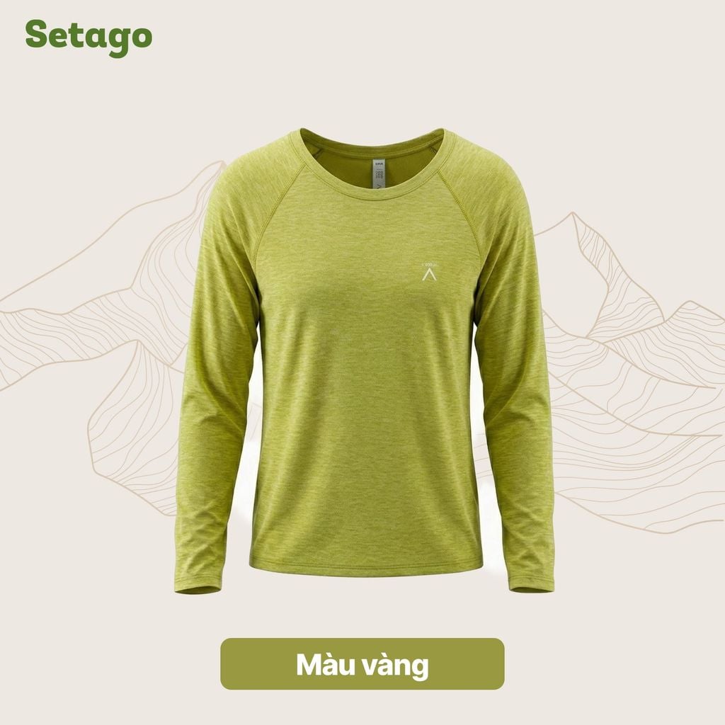 Áo dài tay nữ chạy bộ dã ngoại Motion co giãn, thoáng khí, thời trang