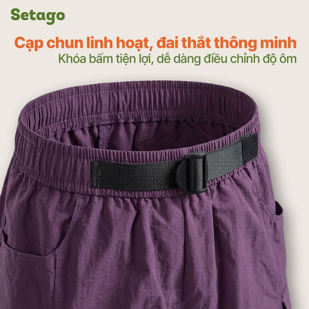 Quần short gió túi hộp unisex Nomad Cargo siêu nhẹ nhanh khô dã ngoại