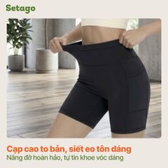 Quần legging ngắn nữ FlexRun siết eo tôn dáng siêu co giãn thể thao