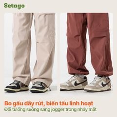 Quần dã ngoại ống cong Gemma vải gió kháng nước, nhẹ thoáng, thời trang