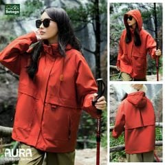 Áo khoác dã ngoại Aura - dáng oversize năng động với cổ cao giúp chống gió, chống thấm nước, chống nắng tối ưu