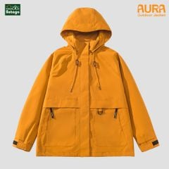 Áo khoác dã ngoại Aura - dáng oversize năng động với cổ cao giúp chống gió, chống thấm nước, chống nắng tối ưu