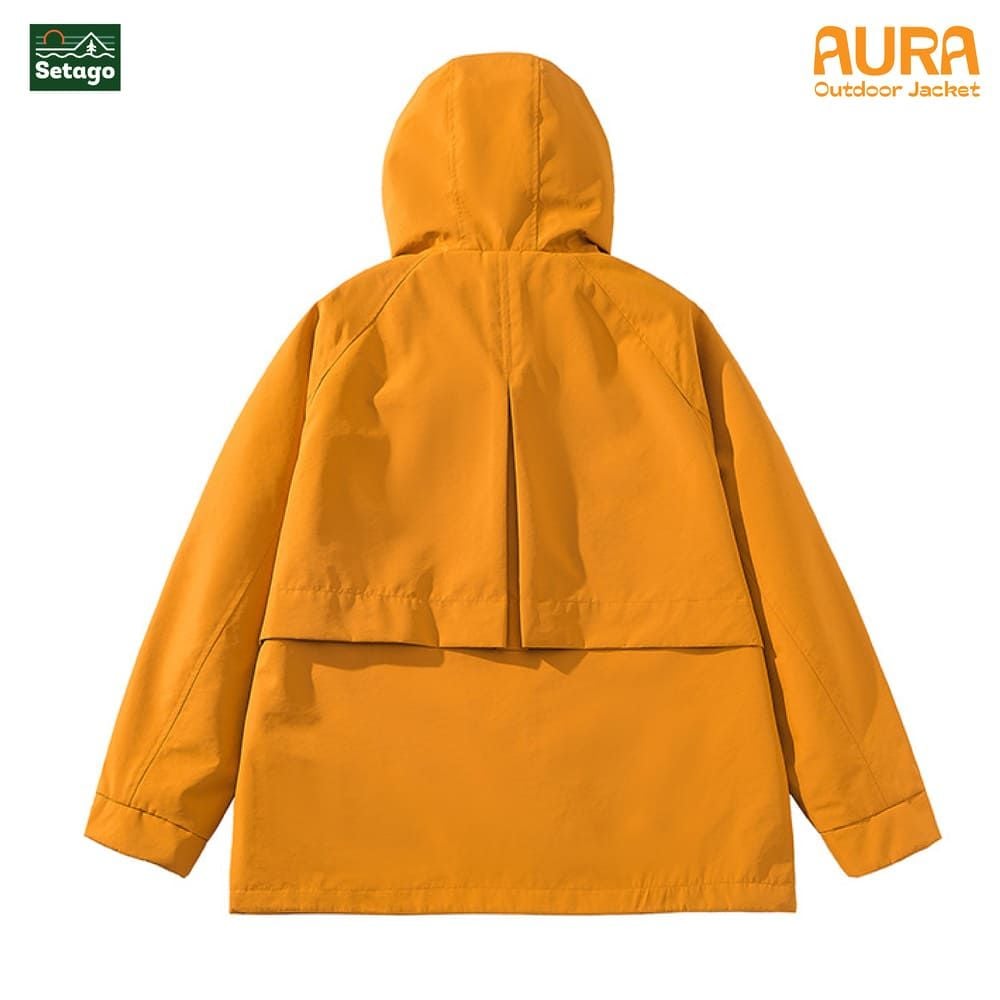 Áo khoác dã ngoại Aura - dáng oversize năng động với cổ cao giúp chống gió, chống thấm nước, chống nắng tối ưu