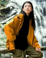 Áo khoác dã ngoại Aura - dáng oversize năng động với cổ cao giúp chống gió, chống thấm nước, chống nắng tối ưu