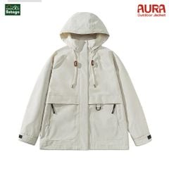 Áo khoác dã ngoại Aura - dáng oversize năng động với cổ cao giúp chống gió, chống thấm nước, chống nắng tối ưu