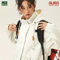 Áo khoác dã ngoại Aura - dáng oversize năng động với cổ cao giúp chống gió, chống thấm nước, chống nắng tối ưu
