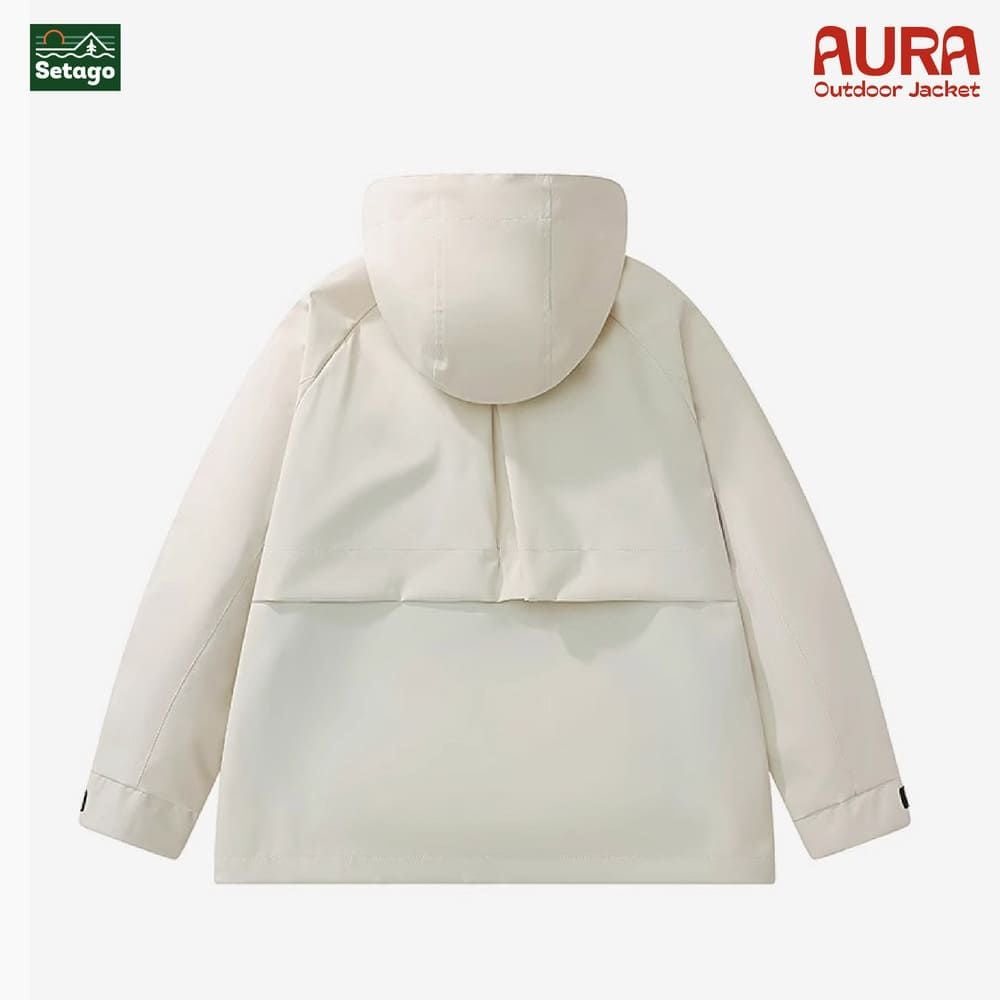 Áo khoác dã ngoại Aura - dáng oversize năng động với cổ cao giúp chống gió, chống thấm nước, chống nắng tối ưu