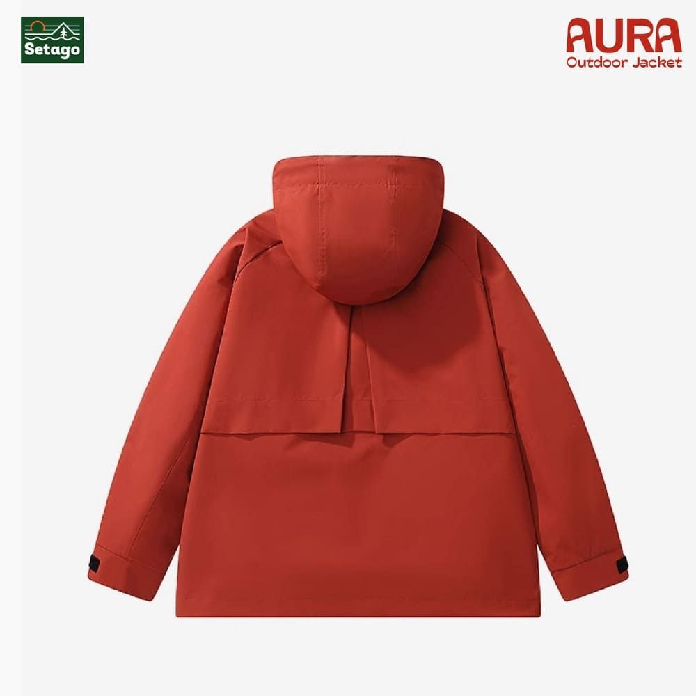 Áo khoác dã ngoại Aura - dáng oversize năng động với cổ cao giúp chống gió, chống thấm nước, chống nắng tối ưu