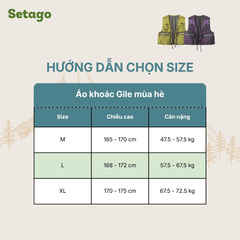 Áo khoác gile Setago Gobi mỏng nhẹ đa năng