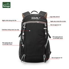 Balo Mountian Royal - Balo trekking, leo núi với dung tích 20-30L gọn nhẹ tiện lợi, chất liệu chống nước cao cấp