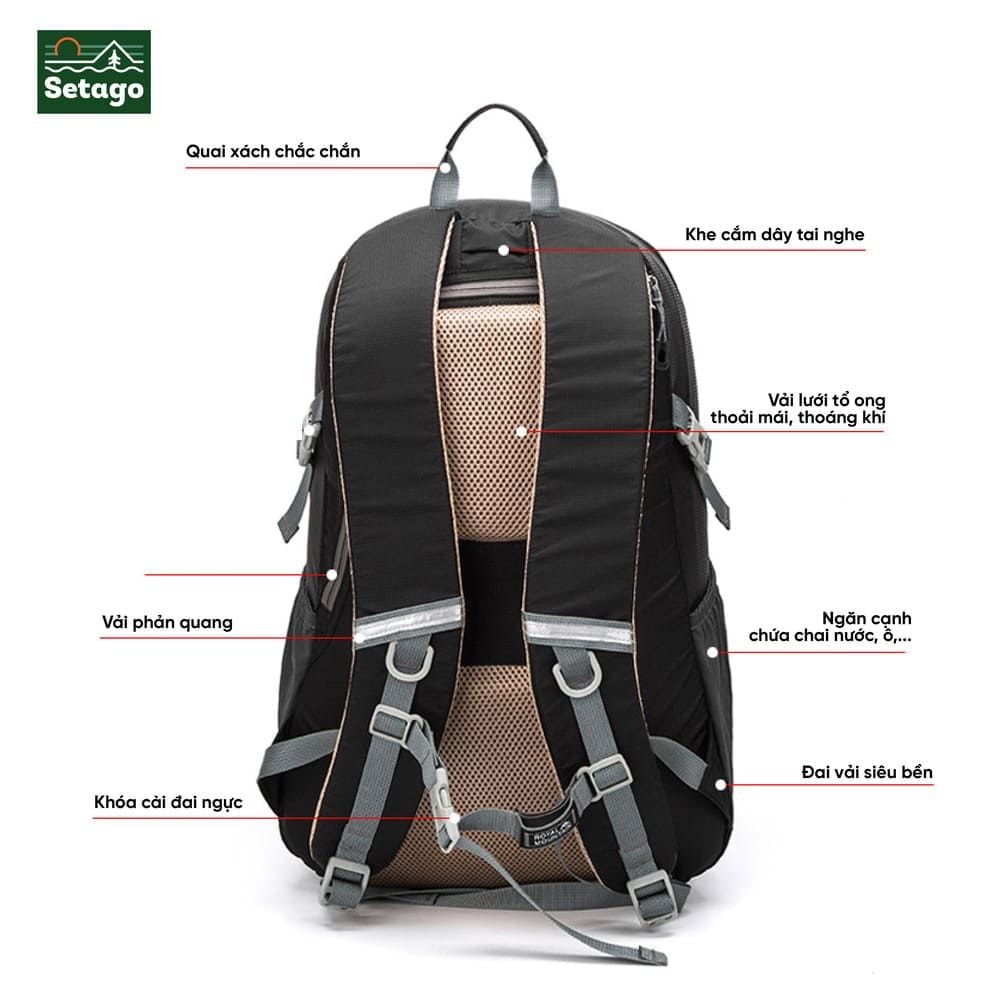 Balo Mountian Royal - Balo trekking, leo núi với dung tích 20-30L gọn nhẹ tiện lợi, chất liệu chống nước cao cấp