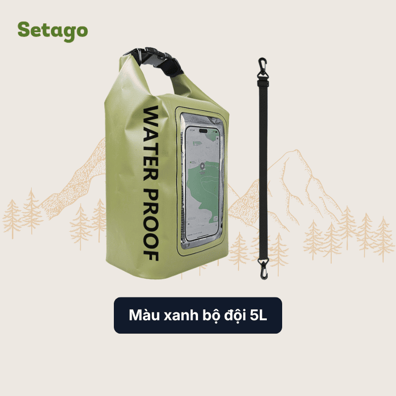 Túi chống nước AquaZip - quai chéo 2L/5L, nhỏ gọn, chống thấm