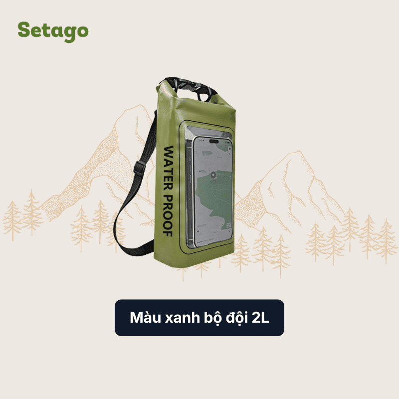 Túi chống nước AquaZip - quai chéo 2L/5L, nhỏ gọn, chống thấm