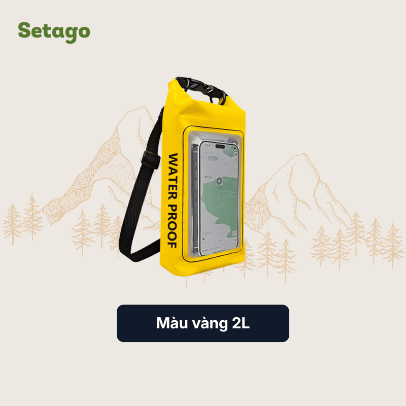 Túi chống nước AquaZip - quai chéo 2L/5L, nhỏ gọn, chống thấm