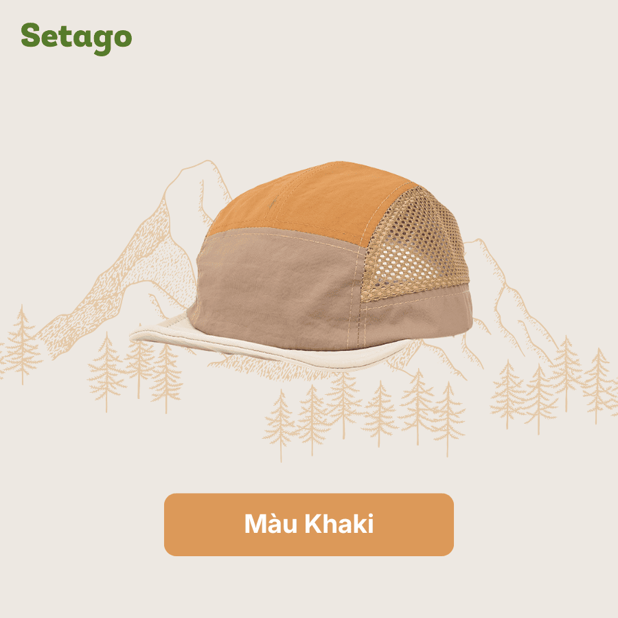 Mũ lưỡi trai Colorun 5-panel vành ngắn thoáng khí