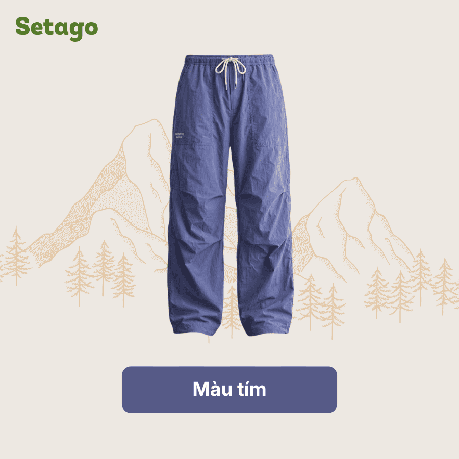 Quần gió Aero ống rộng chống nước nhanh khô