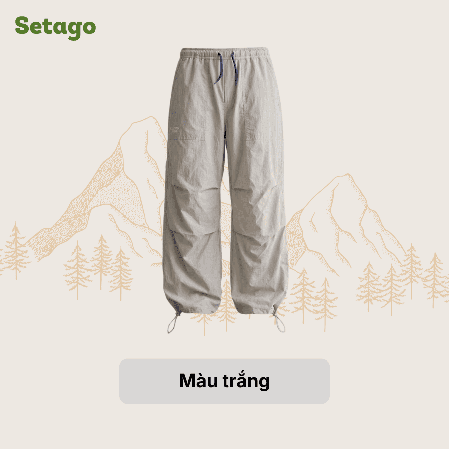 Quần gió Aero ống rộng chống nước nhanh khô