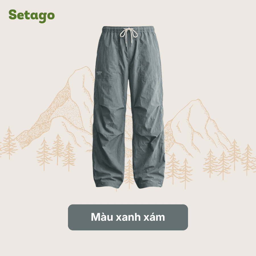 Quần gió Aero ống rộng chống nước nhanh khô