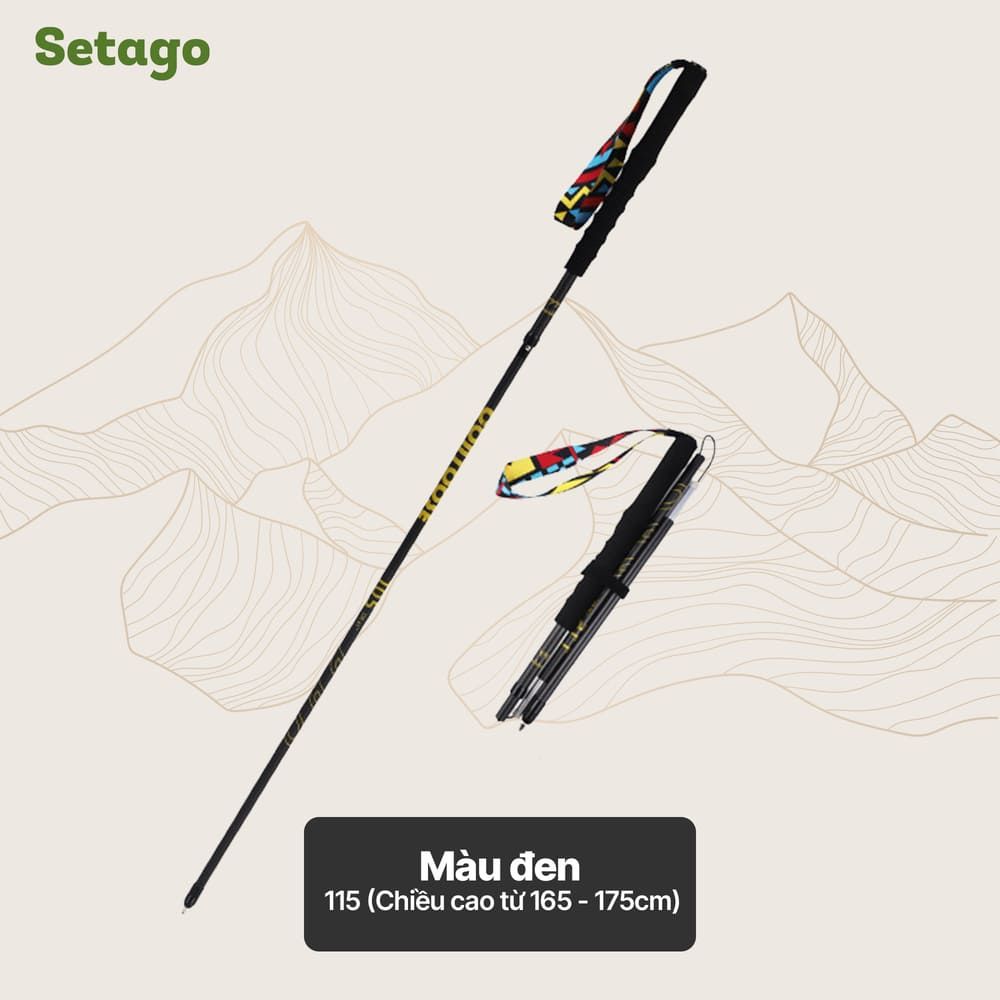 Gậy chạy trail Contoose T800 sợi carbon siêu nhẹ