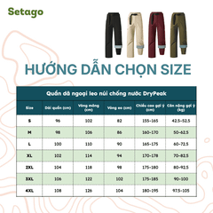 Quần dã ngoại leo núi chống nước DryPeak - Chống nước, khô ráo ở mọi cao dộ