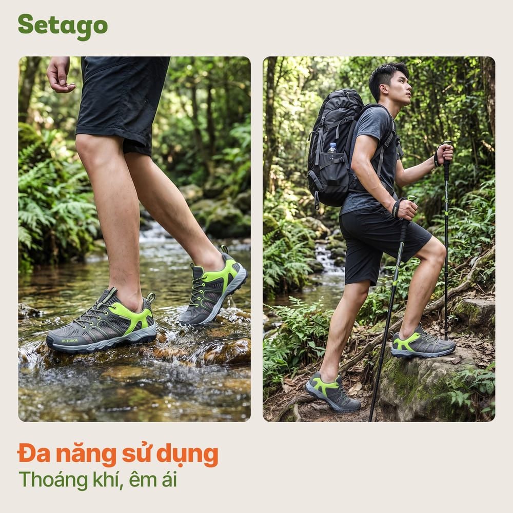 Giày dã ngoại Aqua Hike thoát nước nhanh