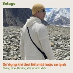 Áo hoodie chạy bộ Air Waffle Setago thoáng khí