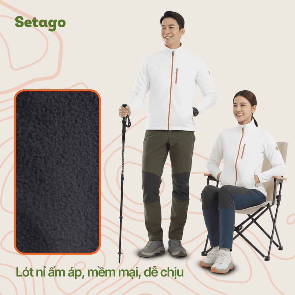 Quần leo núi lót nỉ mùa đông Alaska - Giữ ấm, trượt nước, chống mài mòn