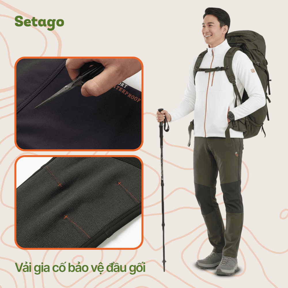 Quần leo núi lót nỉ mùa đông Alaska - Giữ ấm, trượt nước, chống mài mòn