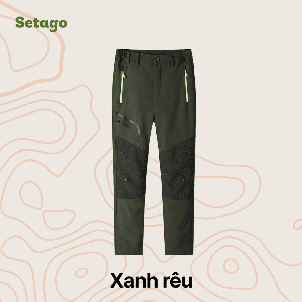 Quần leo núi lót nỉ mùa đông Alaska - Giữ ấm, trượt nước, chống mài mòn