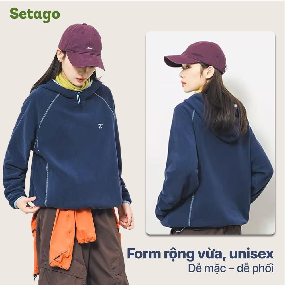 Áo hoodie nỉ bông nhẹ ấm Atlas