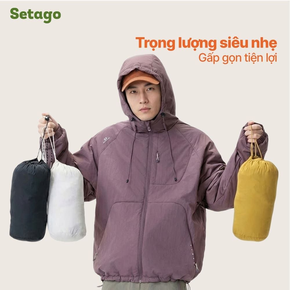 Áo khoác phao du lịch, thời trang siêu nhẹ gấp gọn Cloudy