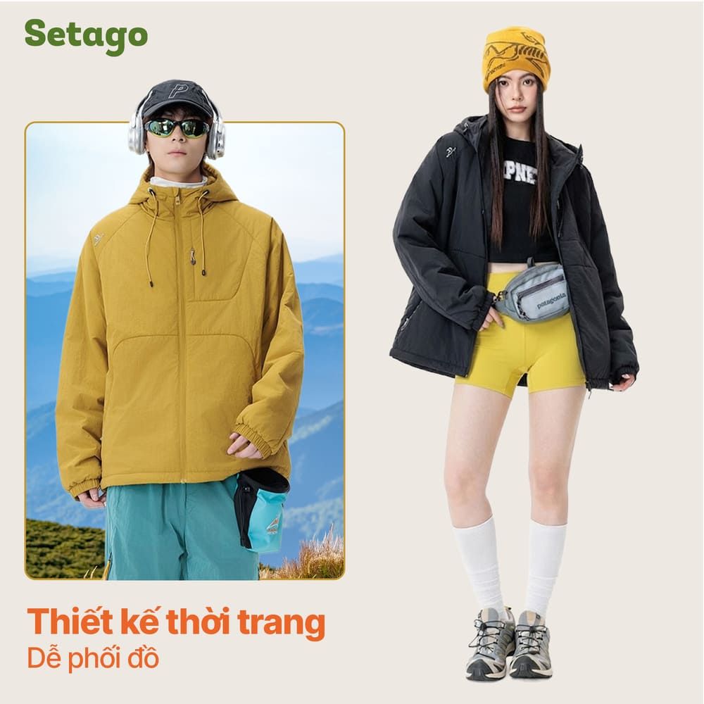 Áo khoác phao du lịch, thời trang siêu nhẹ gấp gọn Cloudy