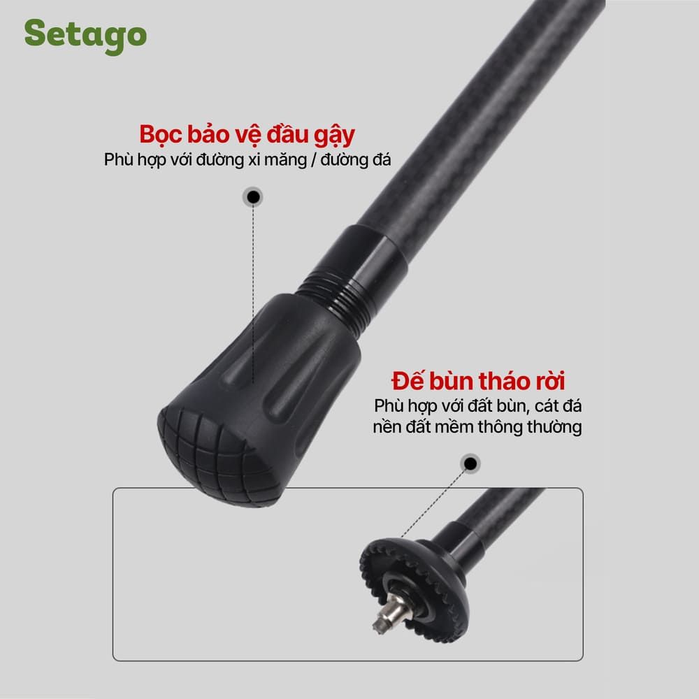 Gậy chạy trail Contoose T800 sợi carbon siêu nhẹ